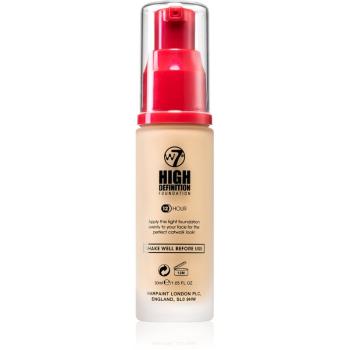 W7 Cosmetics HD fond de ten crema hidratant culoare Vanilla 30 ml