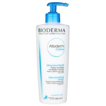 Bioderma Atoderm Cream Cremă nutritivă de corp pentru piele normală, sensibilă și uscată fara parfum Bottle with Pump 500 ml