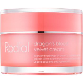 Rodial Dragon's Blood Velver Cream Crema de față cu acid hialuronic pentru tenul uscat 50 ml