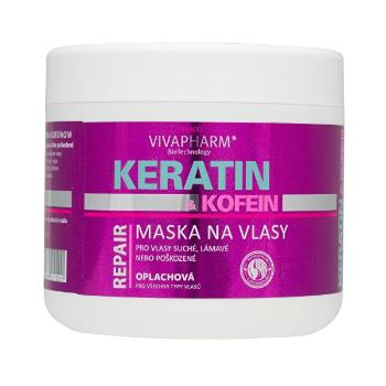 Vivapharm Mască de păr regeratoare cu cheratină și cofeină pentru femei 600 ml