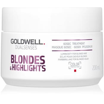 Goldwell Dualsenses Blondes & Highlights masca pentru regenerare neutralizeaza tonurile de galben 200 ml
