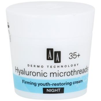 AA Cosmetics Dermo Technology Hyaluronic Microthreads crema de noapte pentru intinerire si netezie a pielii 35+ 50 ml