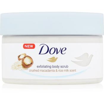 Dove Exfoliating Body Scrub Crushed Macadamia & Rice Milk Exfoliant hrănitor pentru corp 225 ml