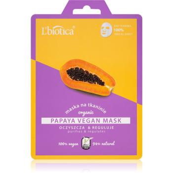 L’biotica Vegan Organic Papaya masca de fata  pentru curatare 1 buc