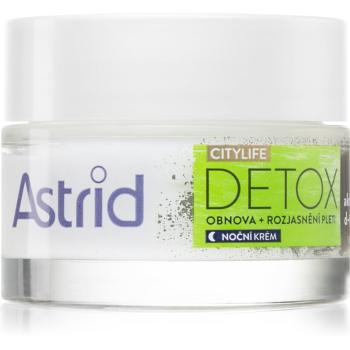 Astrid CITYLIFE Detox crema de noapte regeneratoare cu cărbune activ 50 ml