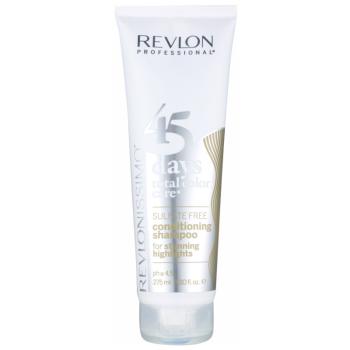 Revlon Professional Revlonissimo Color Care Șampon și balsam 2 în 1 pentru părul grizonat și alb fără sulfat 275 ml