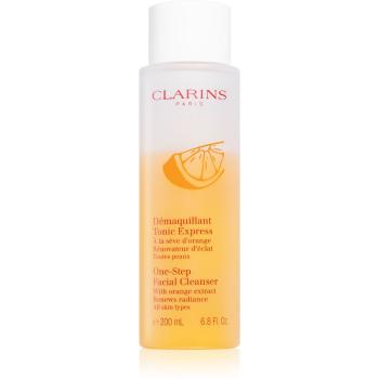 Clarins One-Step Facial Cleanser demachiant facial și tonic facial cu extract de portocale 200 ml
