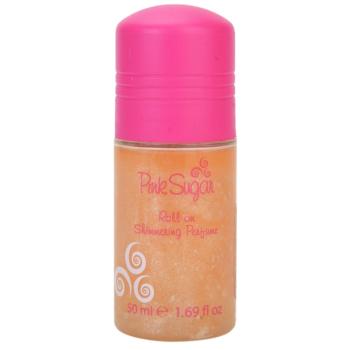 Aquolina Pink Sugar Deodorant roll-on cu particule stralucitoare pentru femei 50 ml