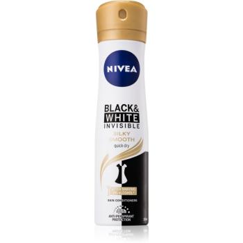 Nivea Invisible Black & White Silky Smooth spray anti-perspirant fară alcool 150 ml