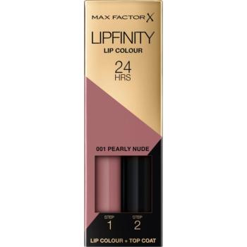 Max Factor Lipfinity Lip Colour ruj cu persistenta indelungata balsam culoare 001 Pearly Nude