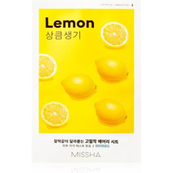 Missha Airy Fit Lemon Mască de iluminare și revitalizare 19 g