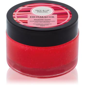 Dermacol Face & Lip Peeling Rhubarb exfoliant din zahar buze si obraz 50 ml
