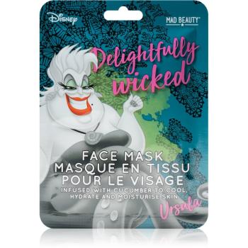 Mad Beauty Disney Villains Ursula mască textilă hidratantă cu extracte de castravete 25 ml