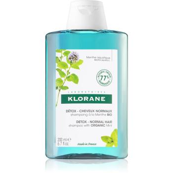 Klorane Menthe BIO șampon detoxifiant pentru curățare pentru par normal 200 ml