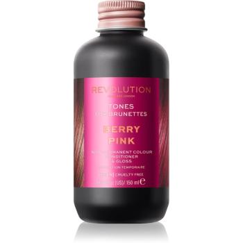 Revolution Haircare Tones For Brunettes balsam pentru tonifiere pentru nuante de par castaniu culoare Berry Pink 150 ml