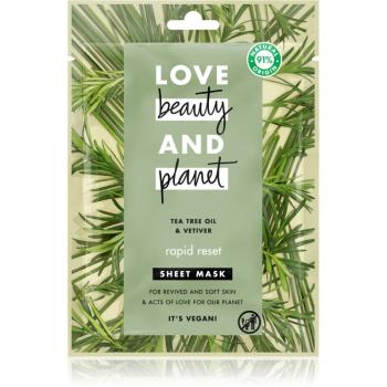 Love Beauty & Planet Rapid Reset Tea Tree Oil & Vetiver masca de celule cu efect reimprospator 21 ml