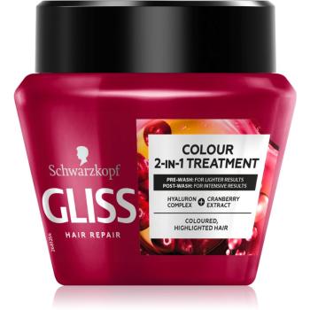 Schwarzkopf Gliss Colour 2-IN-Treatment masca pentru regenerare pentru păr vopsit 300 ml