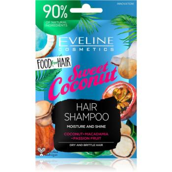 Eveline Cosmetics Food for Hair Sweet Coconut sampon hidratant pentru par uscat 20 ml