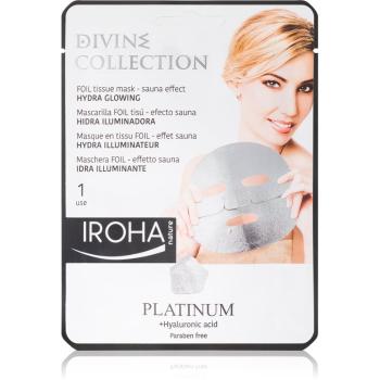 Iroha Divine Collection Platinum & Hyaluronic Acid masca de hidratare si luminozitate 25 ml