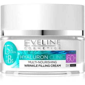 Eveline Cosmetics Hyaluron Clinic crema regeneratoare si hranitoare de zi si noapte pentru ten matur 60+ 50 ml