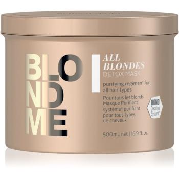 Schwarzkopf Professional Blondme All Blondes Detox masca detoxifiere și curățare  pentru parul blond cu suvite 500 ml
